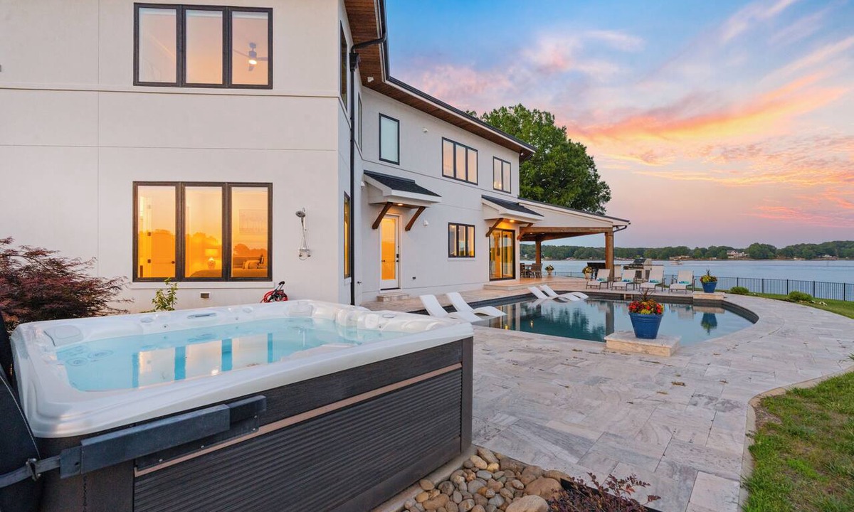 Terrell House | Waterview Oasis | Pool & hot tub| Game Room | Outdoor Kitchen