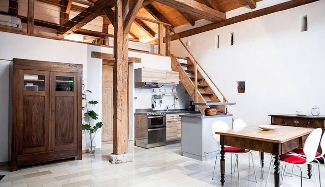 Apartment/studio (converted barn, 40 sqm) with gallery in Schernfeld