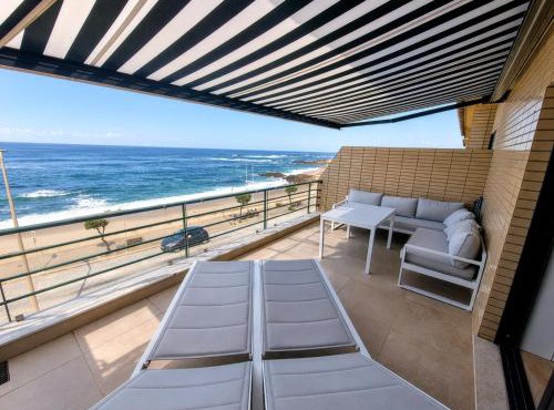 Azulmaris - Direkt am Strand in Vila Chã - Terrasse und Meerblick in Vila Chã