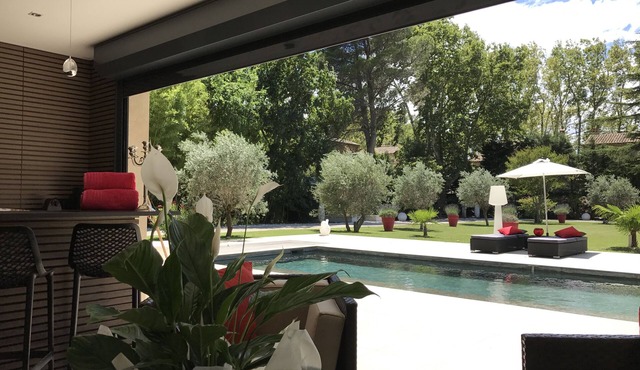 Hotel services, concierge, heated swimming pool, jacuzzi, large garden in Avignon