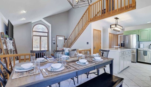 Pocono Summit Lake House | Game Room | Fire Pit in Pocono Summit